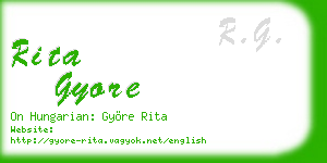 rita gyore business card